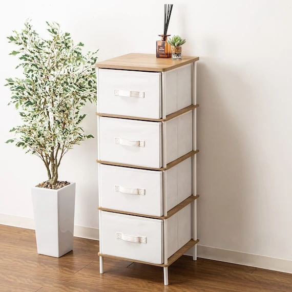 Slim Chest White (4 Drawers)