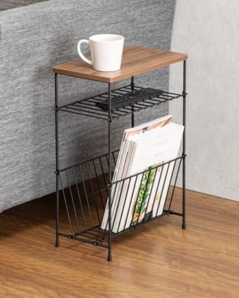 Side Table Shelf Middle Brown