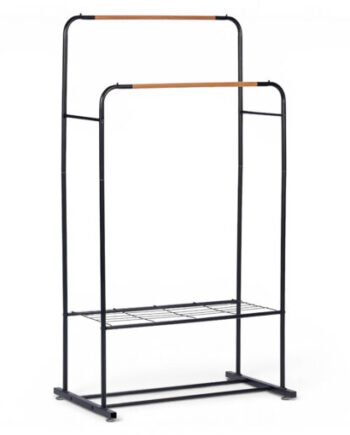 Double Garment Rack with Shelf